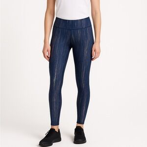 Victoria Sport Knockout High-Rise Leggings – Blue Metallic Streak – Size SP